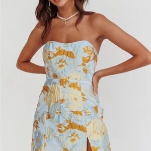 Floral Strapless Dress